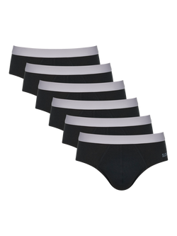 sloggi GO ABC Briefs, Pack of 6, Black