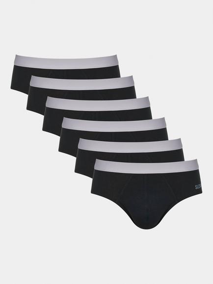 sloggi GO ABC Briefs, Pack of 6, Black