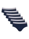 sloggi GO ABC Briefs, Pack of 6, Navy