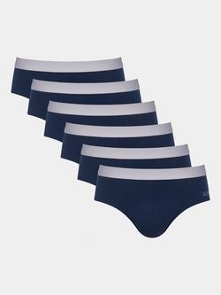 sloggi GO ABC Briefs, Pack of 6, Navy
