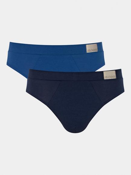 sloggi GO Natural Briefs, Pack of 2, Bluedark, Bluedark