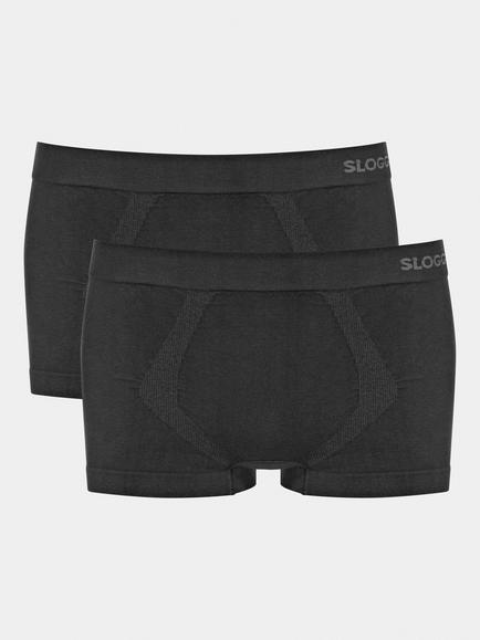 sloggi Go Smooth Cotton Hipster Briefs, Pack of 2, Black, Black