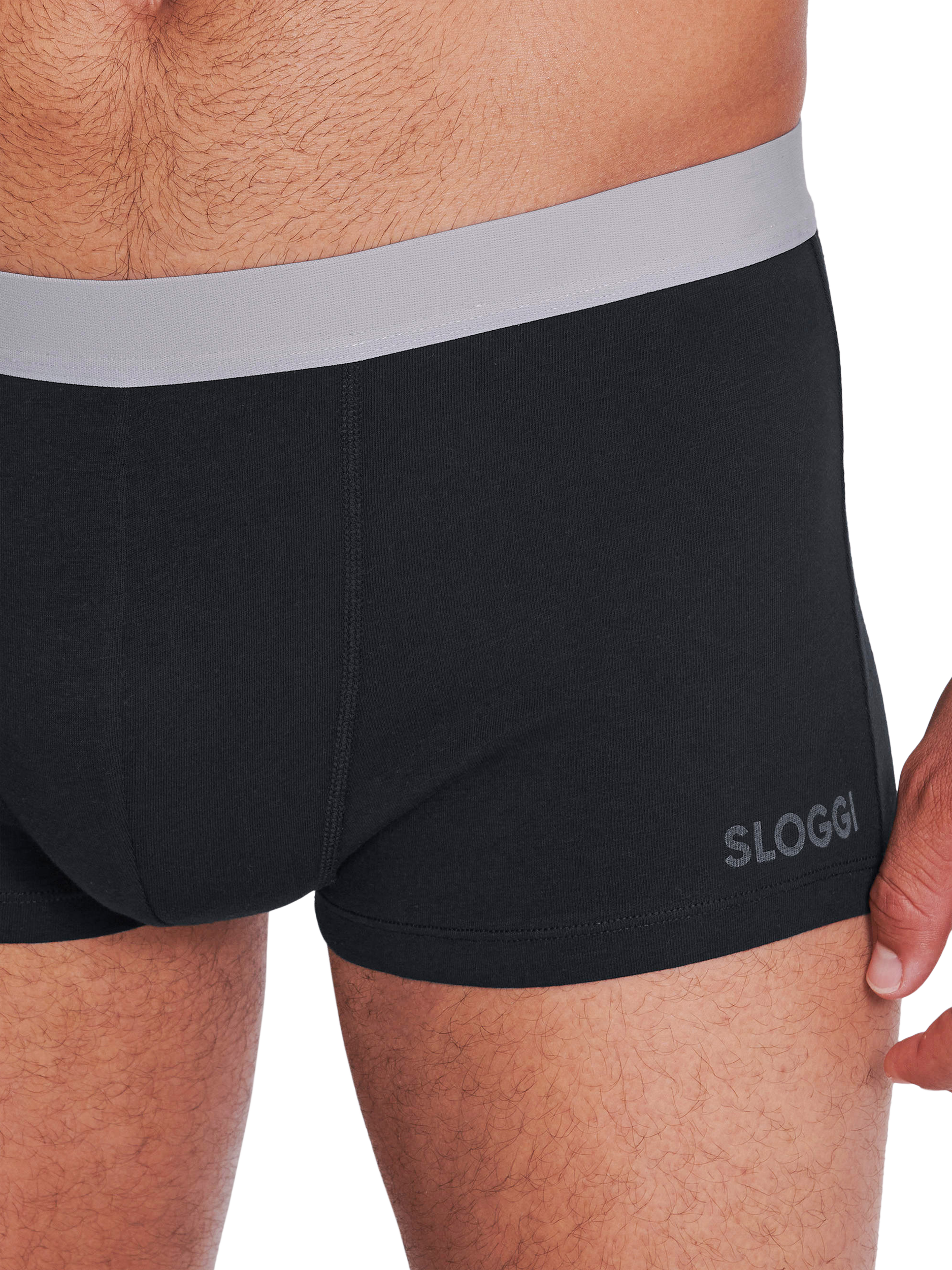 Product image 4 of 5, which shows sloggi GO ABC Hipster Briefs, Pack of 6, Black, XS