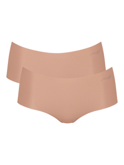 sloggi ZERO Microfibre Short Knickers, Pack of 2, Cameo Brown