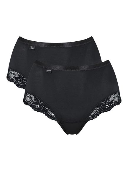 sloggi Romance Maxi Knickers, 2 pack, Black