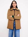 Boden Blanket Stitch Wool Blend Coat, Tan/Black