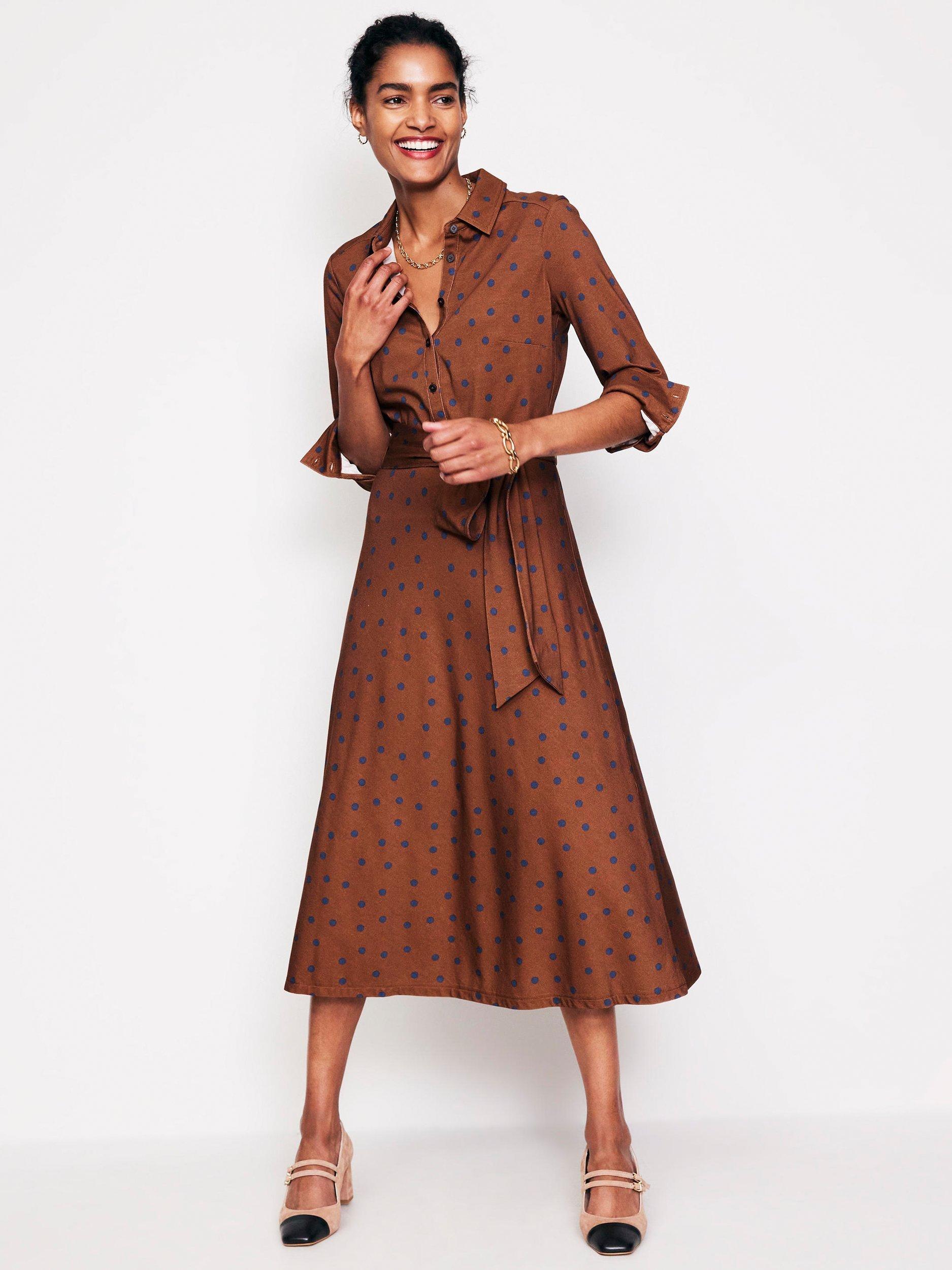 Shirt dress brown online