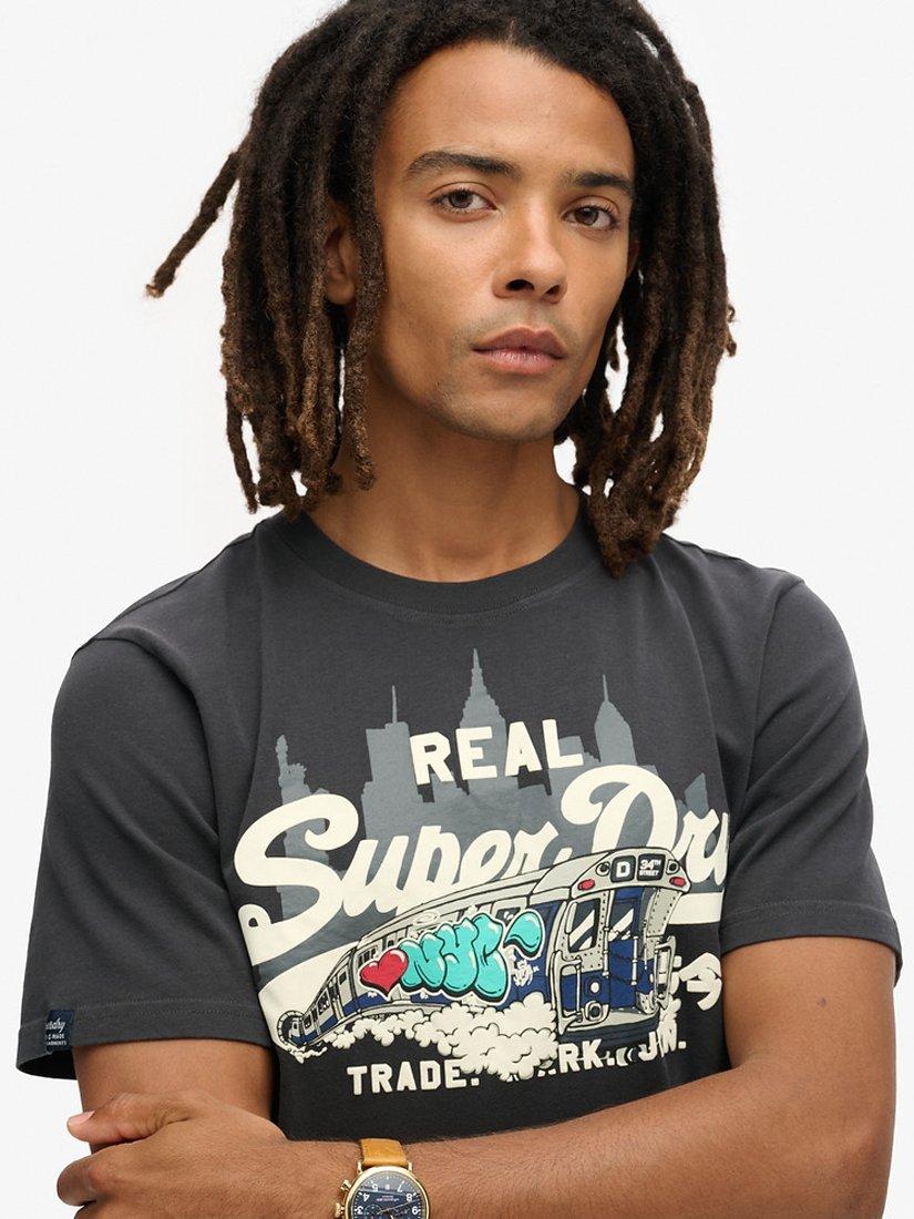 Product image 4 of 5, which shows Superdry Cotton Graphic T-Shirt, Blackboard, XXL