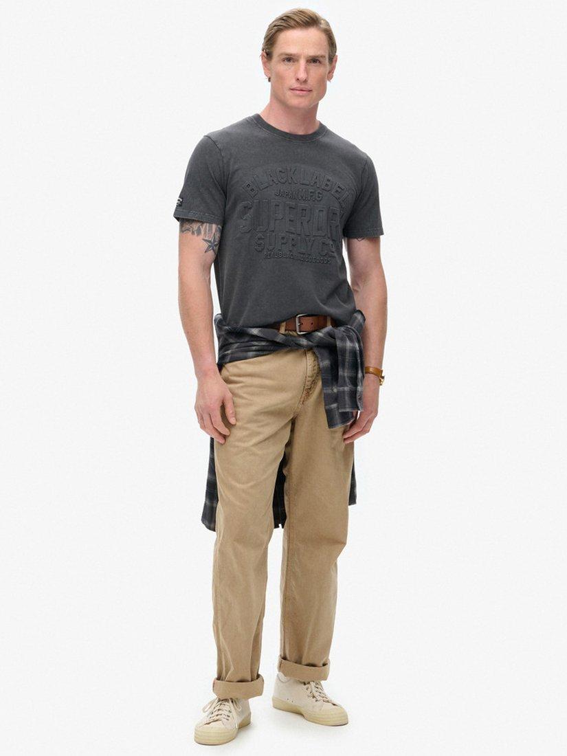 Product image 3 of 5, which shows Superdry Cotton Crew Neck T-Shirt, Blackboard, S