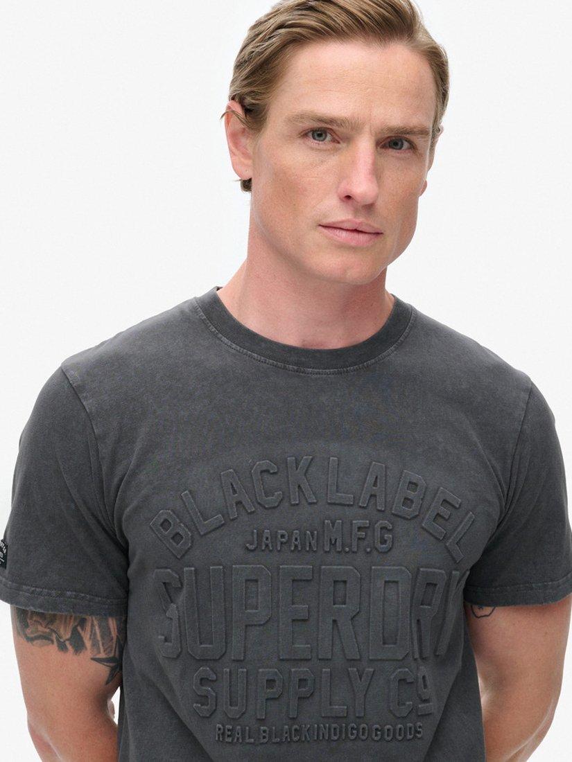 Product image 4 of 5, which shows Superdry Cotton Crew Neck T-Shirt, Blackboard, S