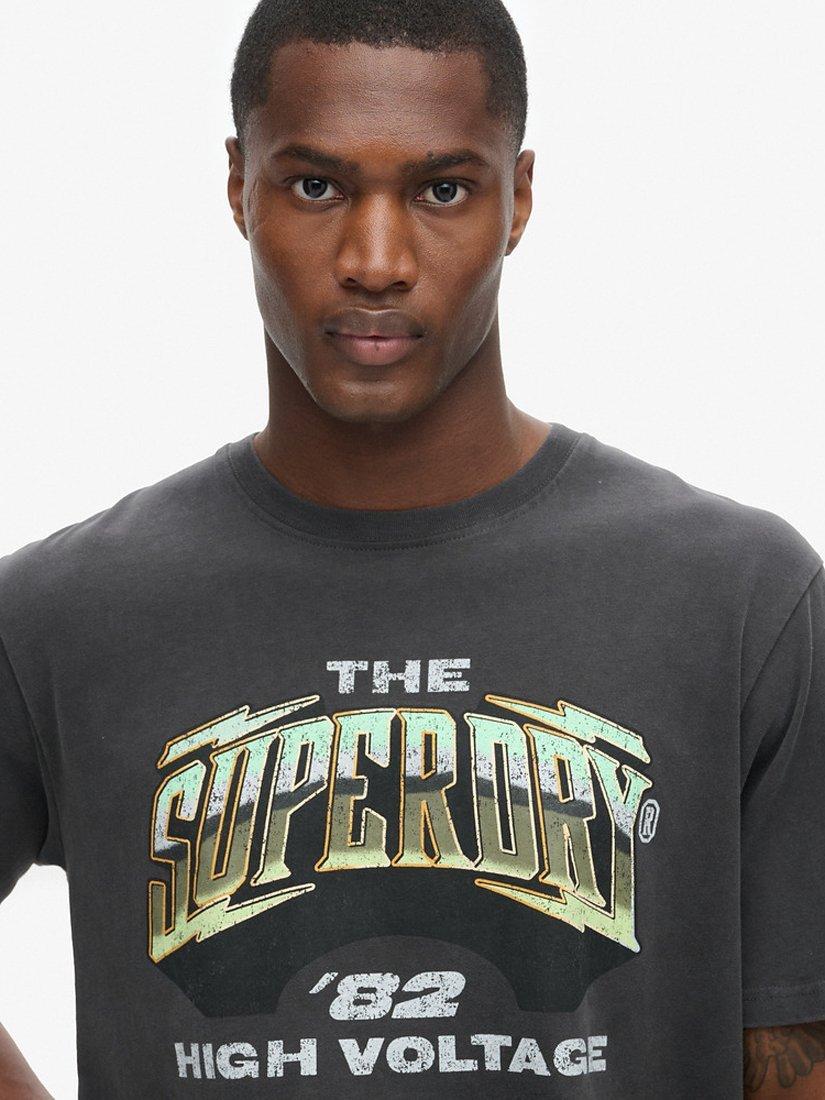 Product image 4 of 5, which shows Superdry Seventies Rock Graphic Band T-Shirt, Blackboard, L