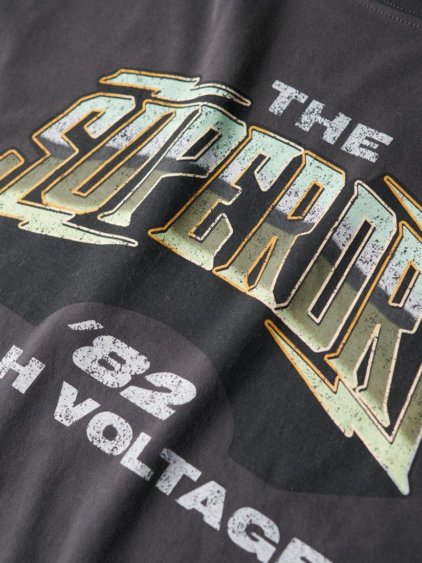 Product image 5 of 5, which shows Superdry Seventies Rock Graphic Band T-Shirt, Blackboard, L