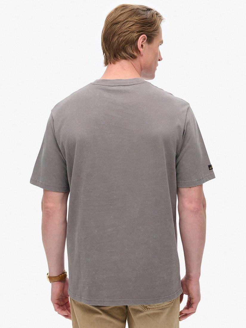 Product image 2 of 5, which shows Superdry Seventies Rock Graphic Band T-Shirt, Dark Pebble Grey, XL