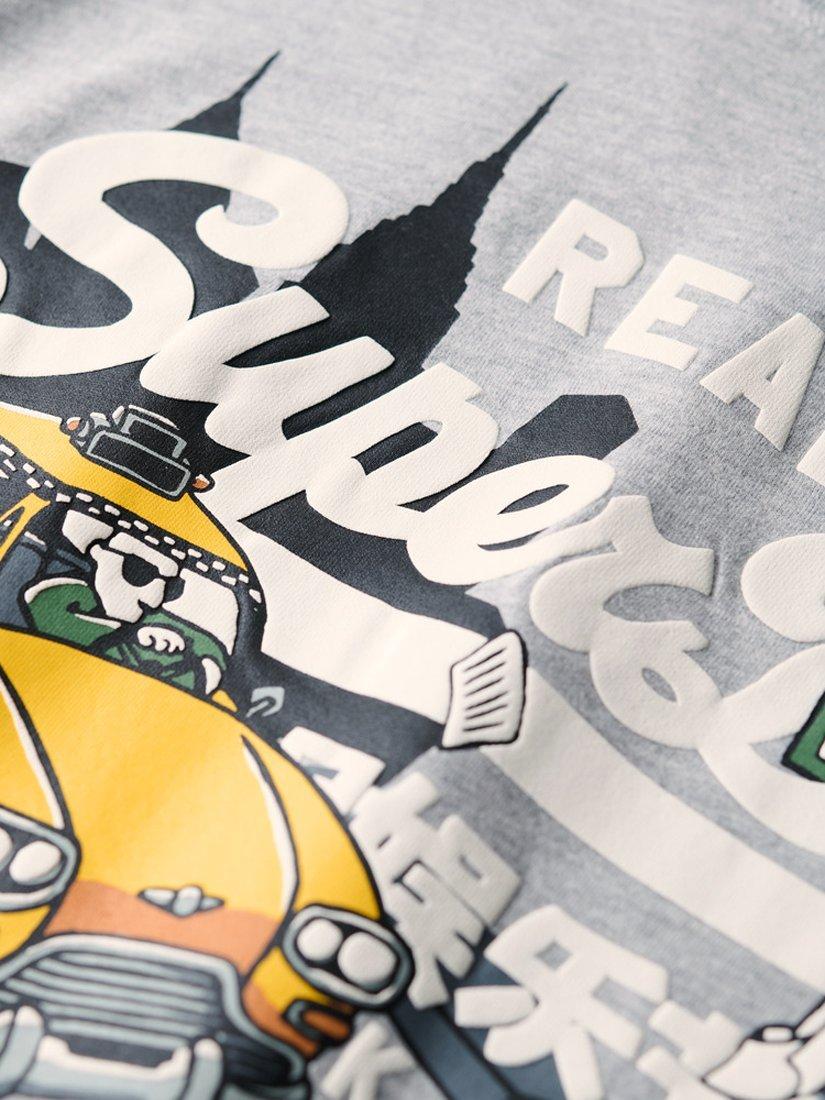 Superdry New York Vintage Logo Graphic T-Shirt, Grey Marl, S