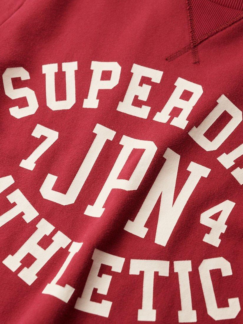 Product image 6 of 6, which shows Superdry Athletic Printed Sweatshirt, Bordeaux Red, S