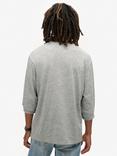Superdry Classic Graphic Long Sleeve Top, Athletic Grey Marl