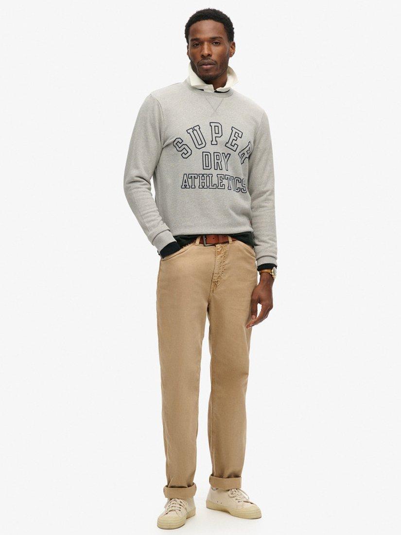 Product image 3 of 6, which shows Superdry Athletic Printed Sweatshirt, Athletic Grey Marl, XXXL