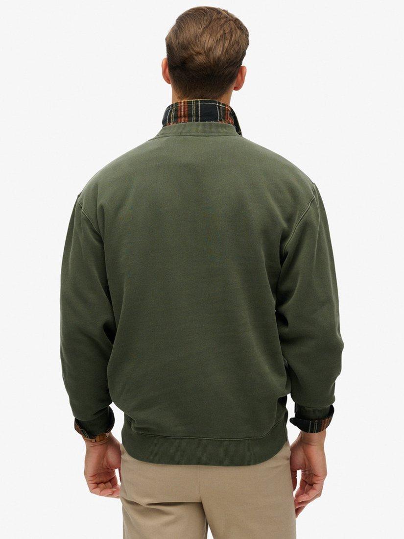 Product image 2 of 5, which shows Superdry Logo Sweatshirt, Army Khaki, M
