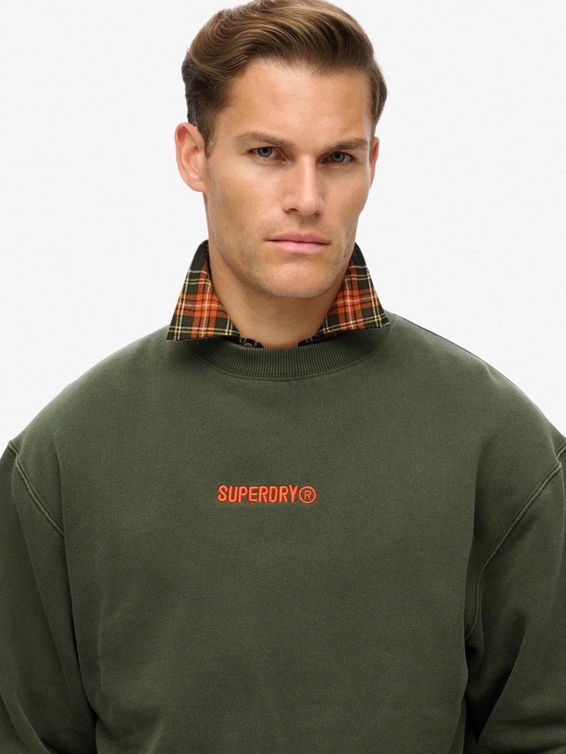 Product image 4 of 5, which shows Superdry Logo Sweatshirt, Army Khaki, M