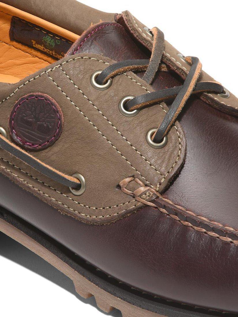 Product image 3 of 7, which shows Timberland Classic 3 Eye Leather Boat Shoes, Burgundy, 7