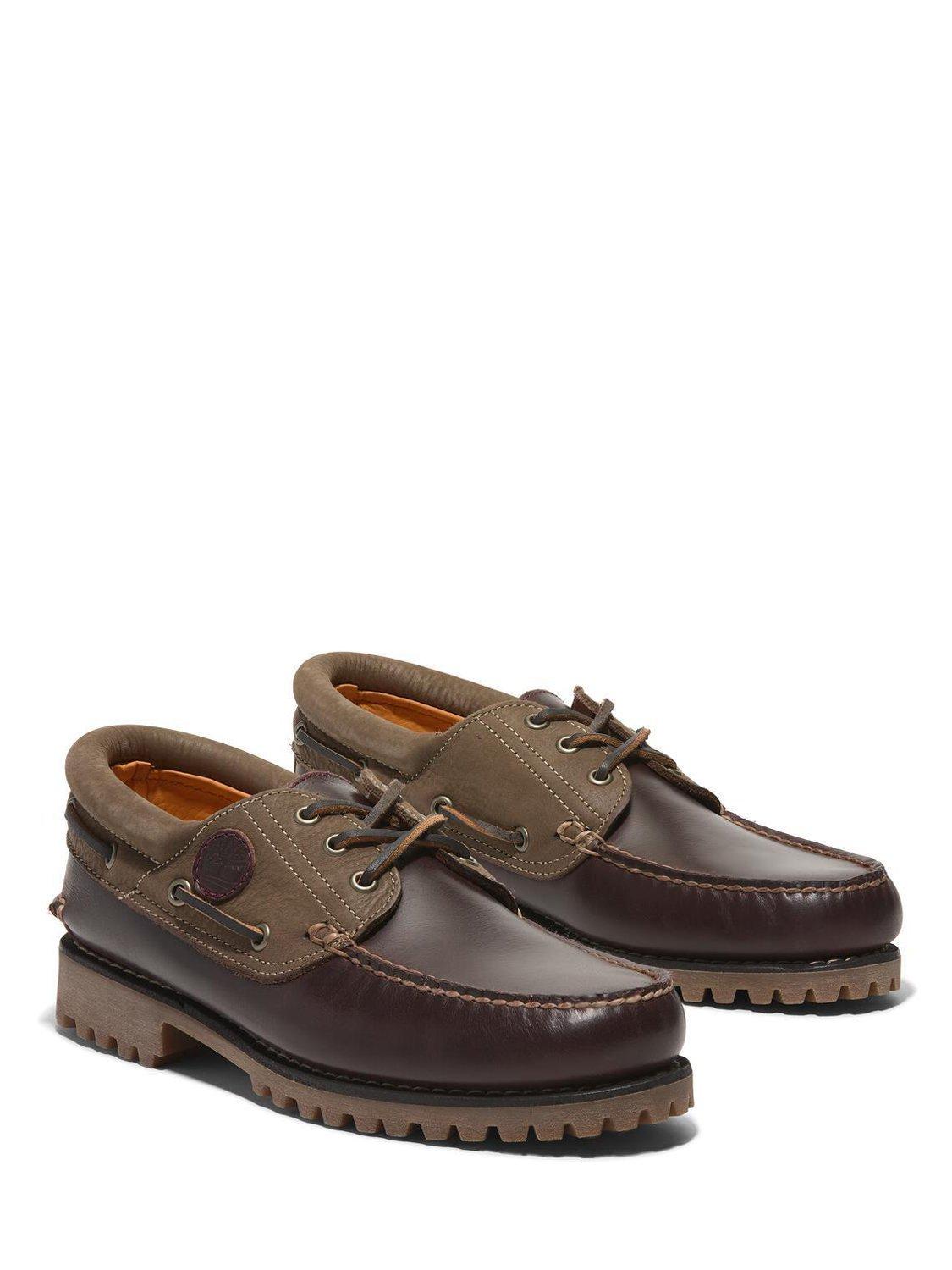 Product image 4 of 7, which shows Timberland Classic 3 Eye Leather Boat Shoes, Burgundy, 7