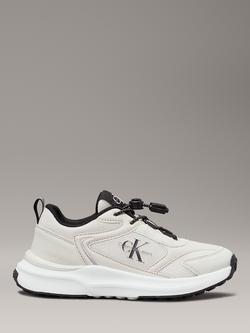 Calvin Klein Kids' Low Top Lace Up Trainers, Beige, Beige