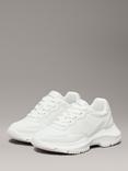 Calvin Klein Kids' Low Top Lace Up Trainers, Off White/Beige