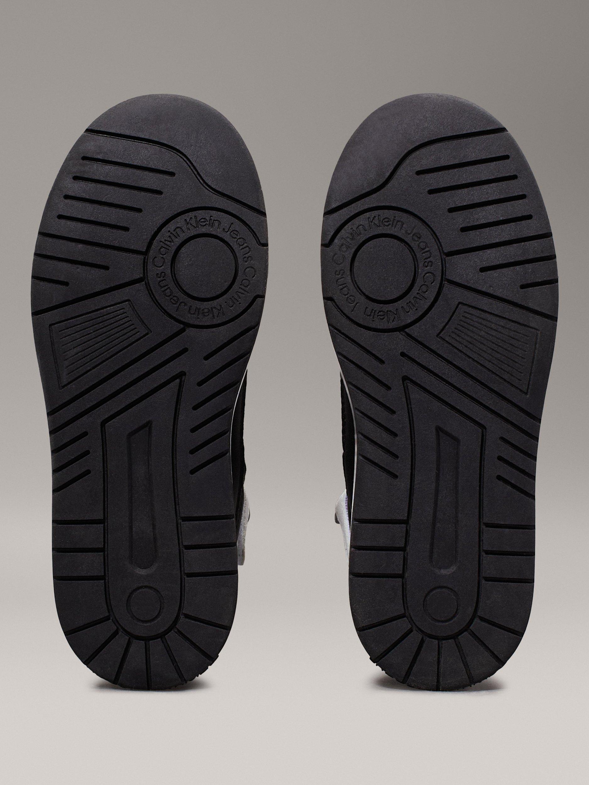 Product image 5 of 6, which shows Calvin Klein Kids' High Top Lace Up Trainers, Black/White, EU30