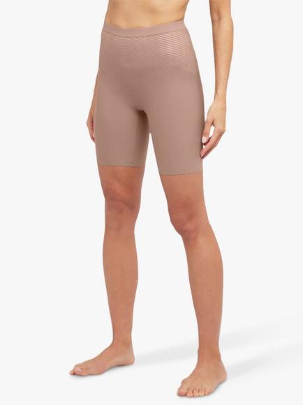 Spanx SPANXshape™ Medium Compression Invisible Supima® Cotton Mid-Thigh Shorts, Café Au Lait