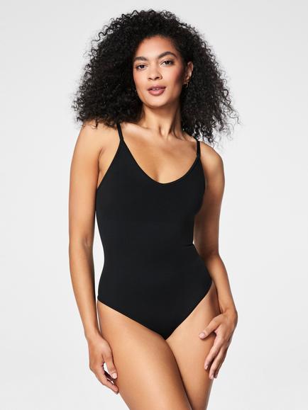Spanx SPANXsculpt™ Firm Compression Seamless Power Thong Bodysuit, Very Black