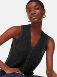 Whistles Sparkle Knit Tank, Black
