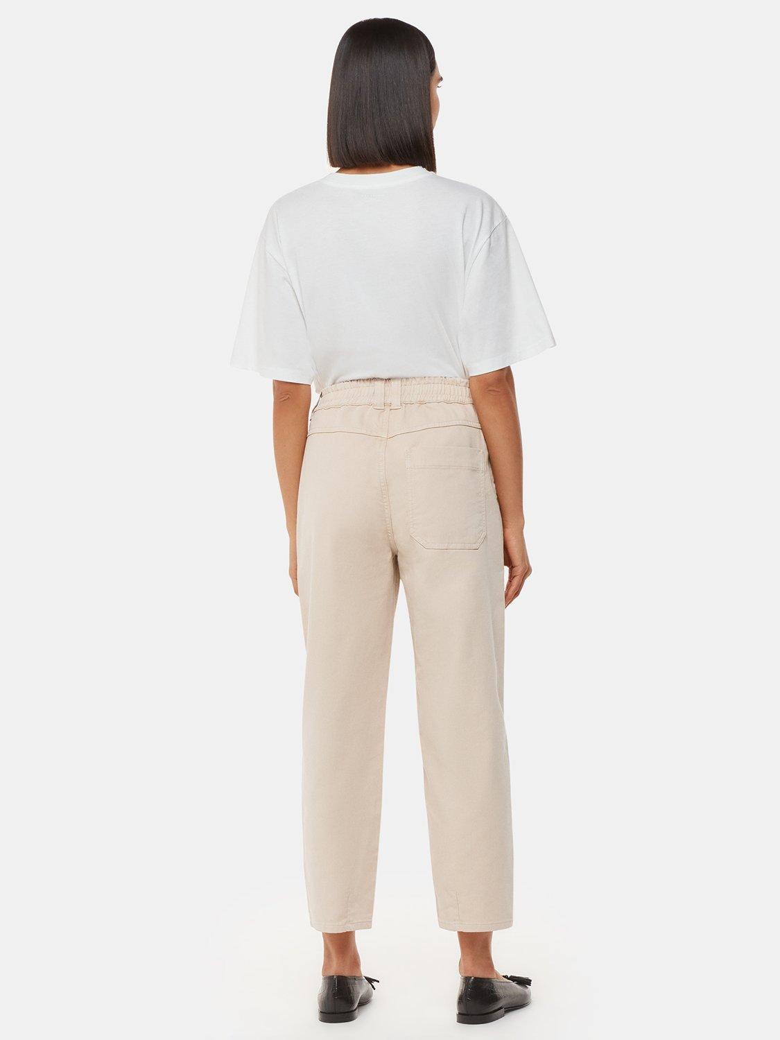 Product image 2 of 5, which shows Whistles Tessa Casual Trousers, Neutral, 6