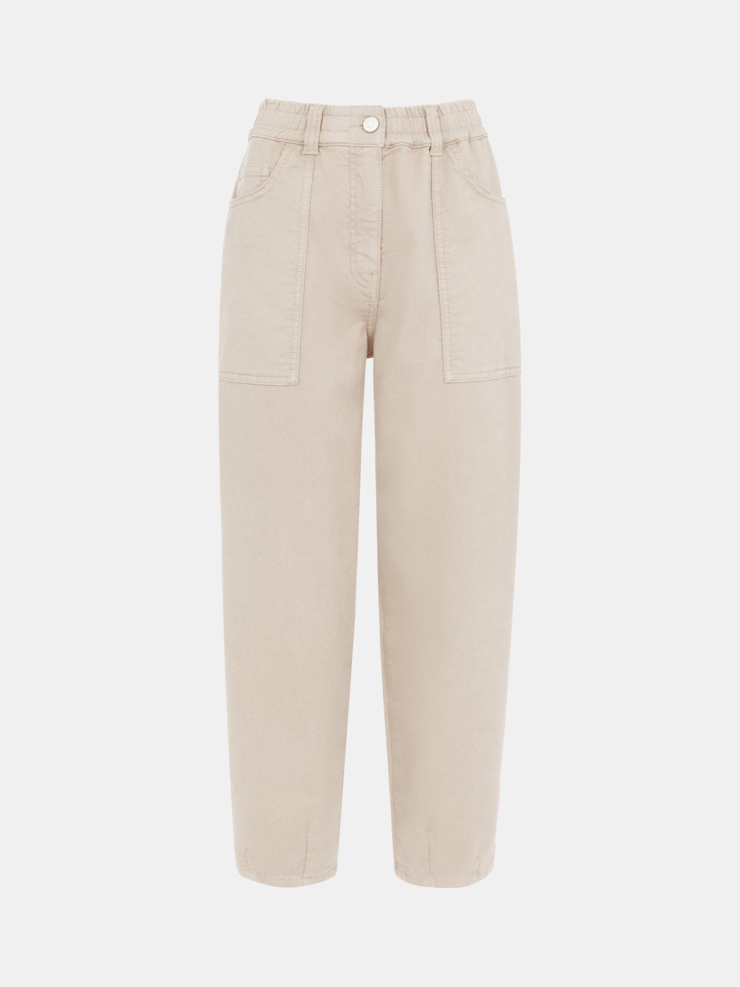 Product image 5 of 5, which shows Whistles Tessa Casual Trousers, Neutral, 6
