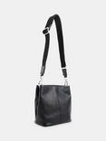 Whistles Dion Leather Bucket Bag, Black