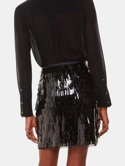 Whistles Sword Sequin Mini Skirt, Black - view 2, Black