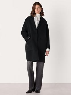 Whistles Cassie Double Face Wool Blend Coat, Black