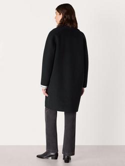 Whistles Cassie Double Face Wool Blend Coat - view 2, Black