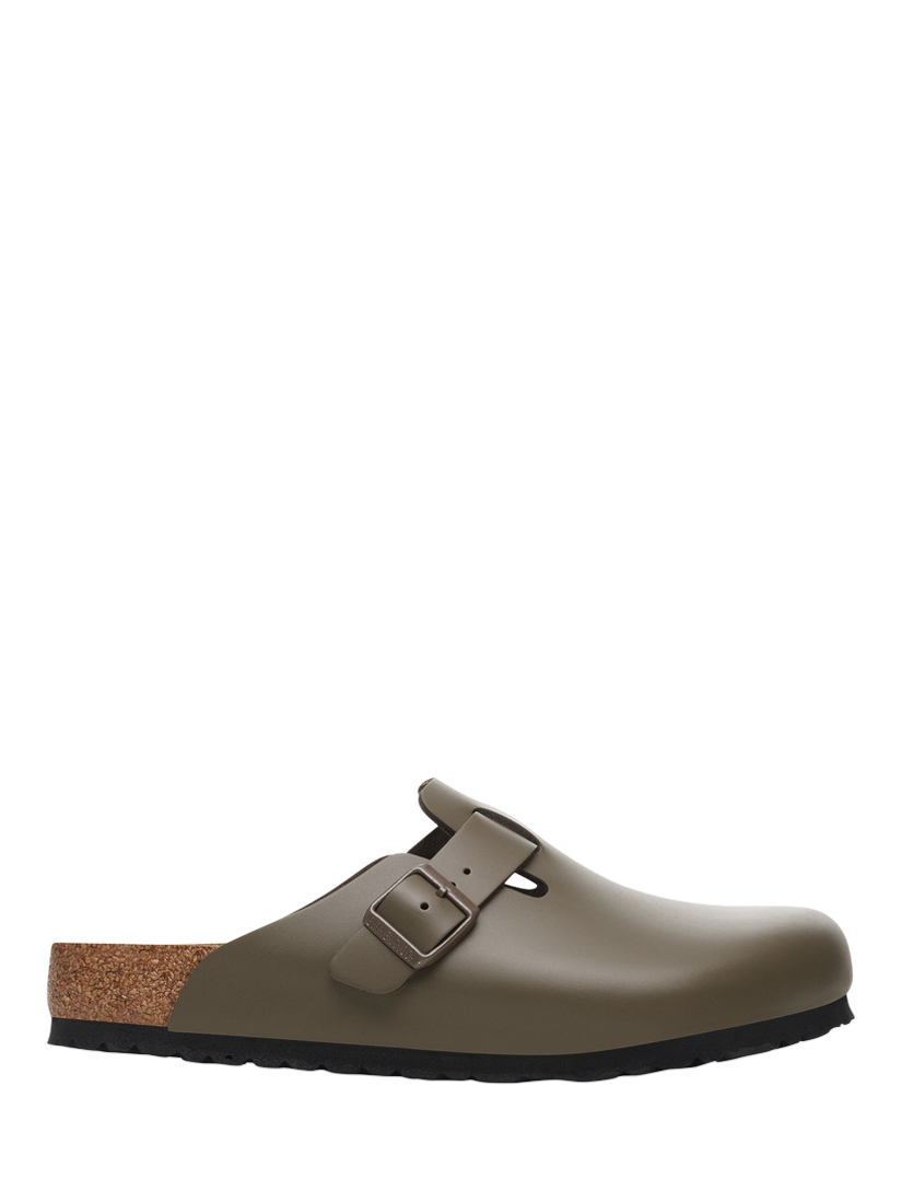Product image 1 of 3, which shows Birkenstock Boston Leather Clogs, Concrete Grey, EU41