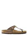 Birkenstock Gizeh Oiled Nubuck Thong Sandals, Tobacco Brown