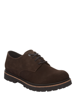 Birkenstock Highwood Low Suede Lace Up Shoes - view 2, Mocca