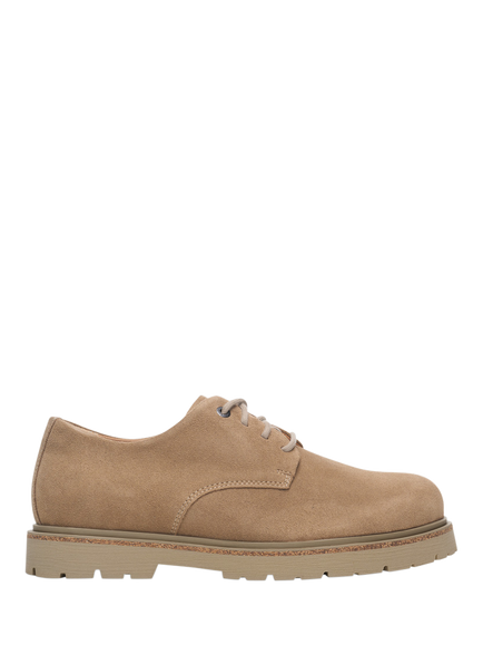 Birkenstock Highwood Low Suede Lace Up Shoes, Taupe