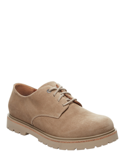 Birkenstock Highwood Low Suede Lace Up Shoes - view 2, Taupe