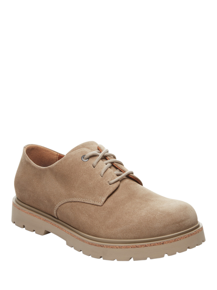 Birkenstock Highwood Low Suede Lace Up Shoes - view 2, Taupe