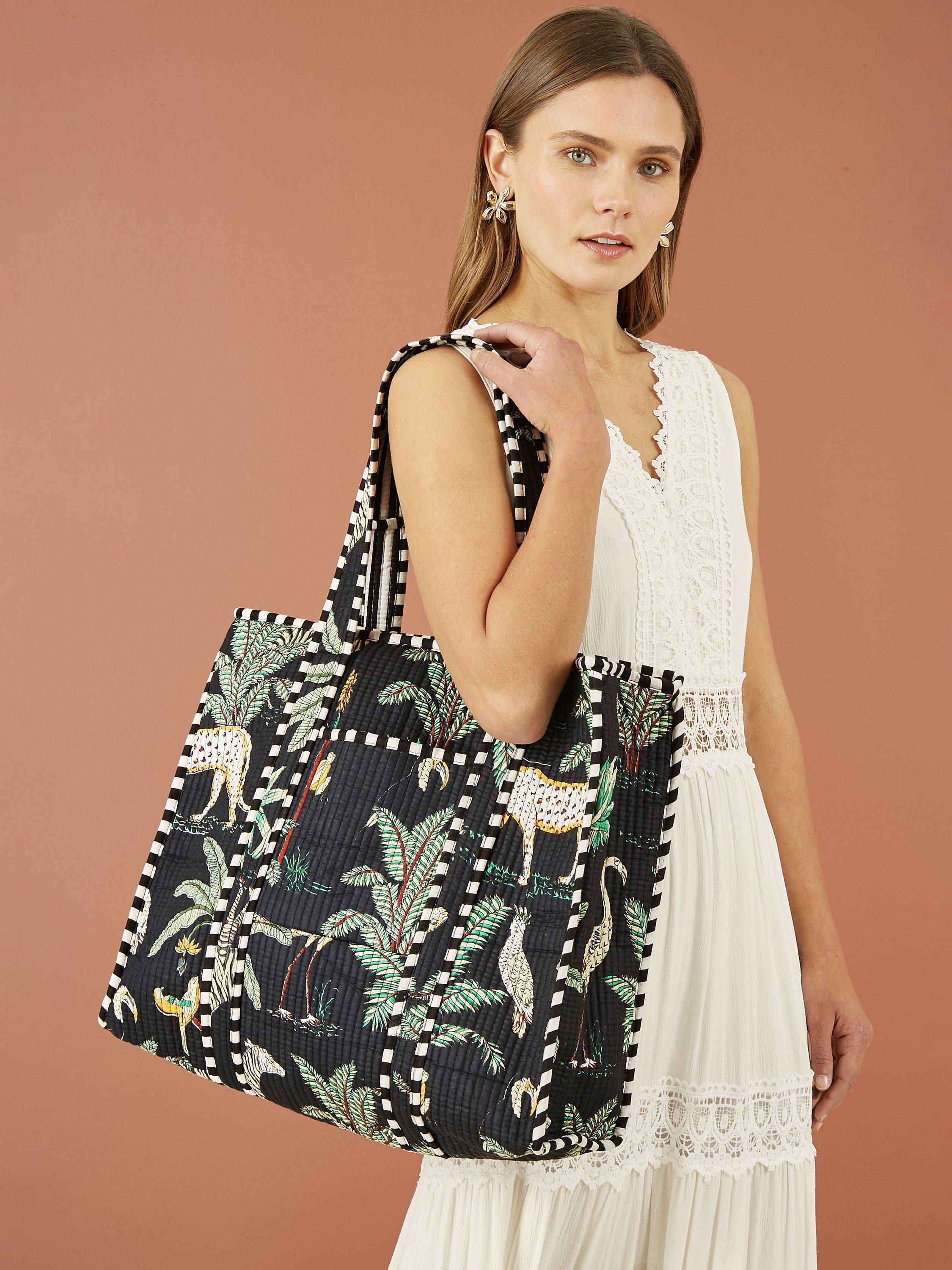 Product image 3 of 3, which shows Yumi Animal Quilted Bag, Black