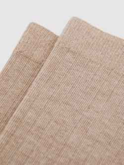 Reiss Felicia Ribbed Socks - view 2, Oatmeal