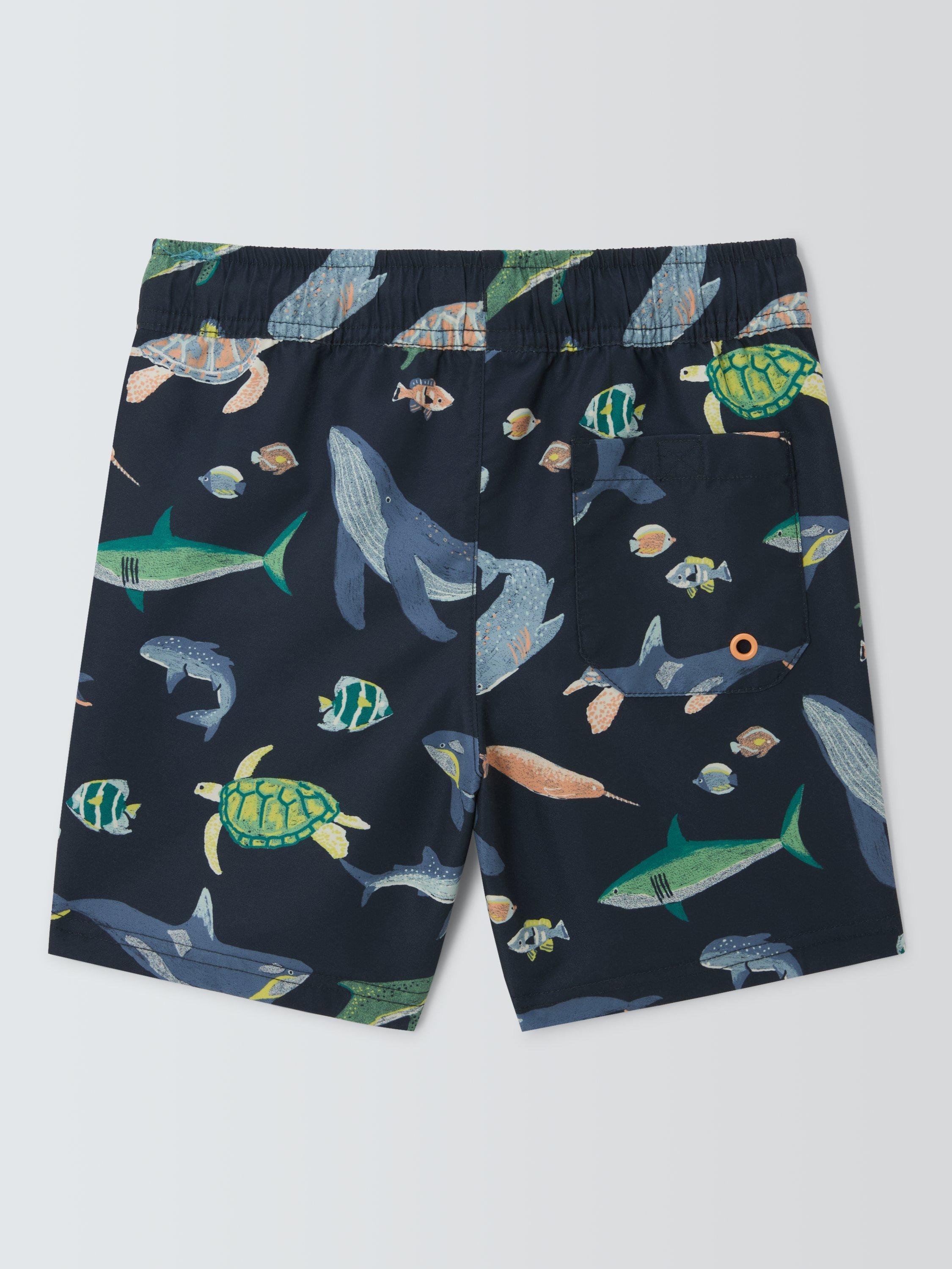 Product image 7 of 7, which shows John Lewis Kids' Sea Animal Swim Shorts, Blue, 2 years