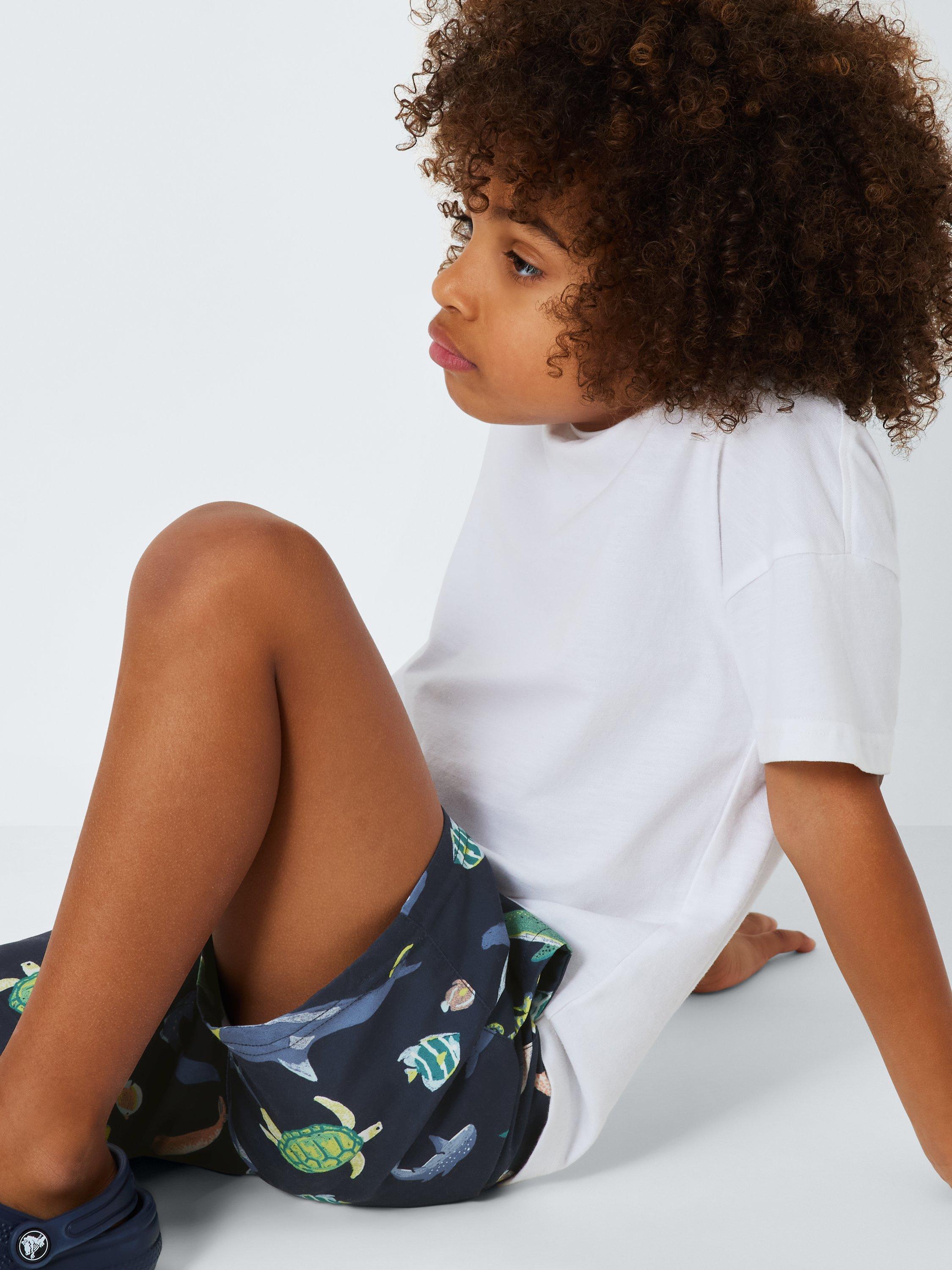 Product image 5 of 7, which shows John Lewis Kids' Sea Animal Swim Shorts, Blue, 2 years