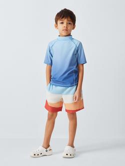 John Lewis Kids' Wavy Swim Shorts, Multi - view 2, Multi
