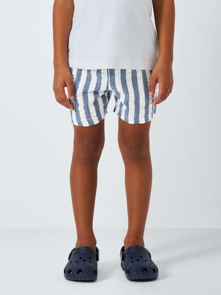 John Lewis Kids' Stripe Swim Shorts, Blue, Blue