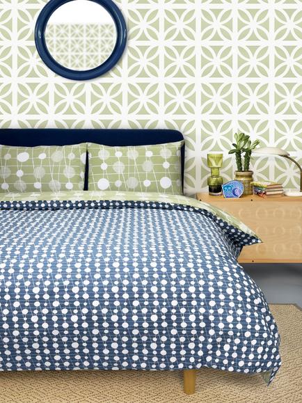 Mini Moderns Pavilion Duvet Cover Set - view 2, Green/Multi